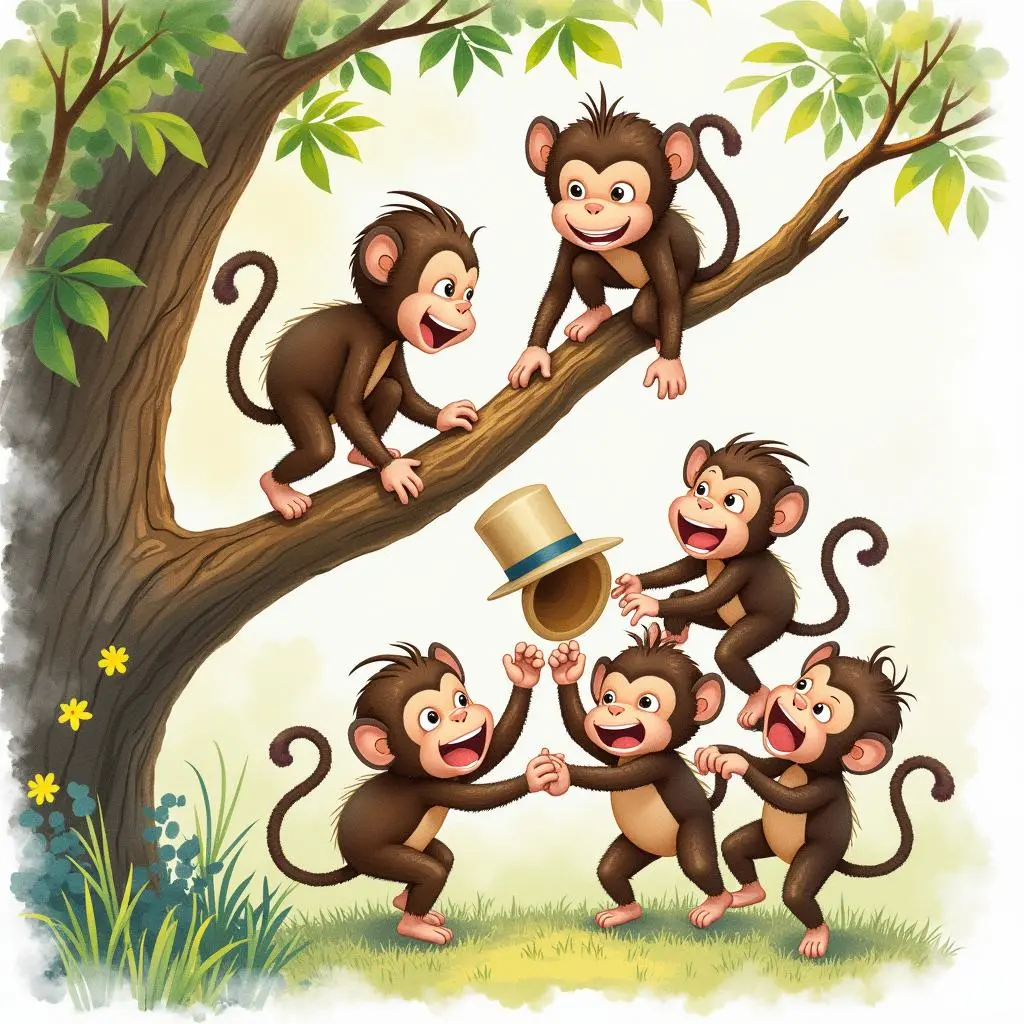 The Peddler and the Monkeys | Animal Stories | Bedtime Stories