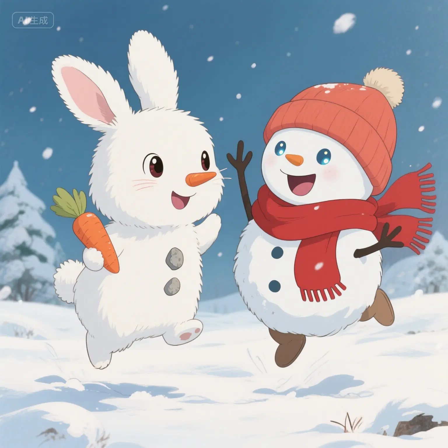 雪孩子活过来